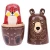 Import Wholesale 5pcs/Set Bear Ear Russian Matryoshka Dolls Handmade Wooden Nesting Doll from China