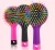Import wholesale anti-static plastic airbag rainbow hair brush / Magic Rainbow Hair Comb / Rainbow comb from China