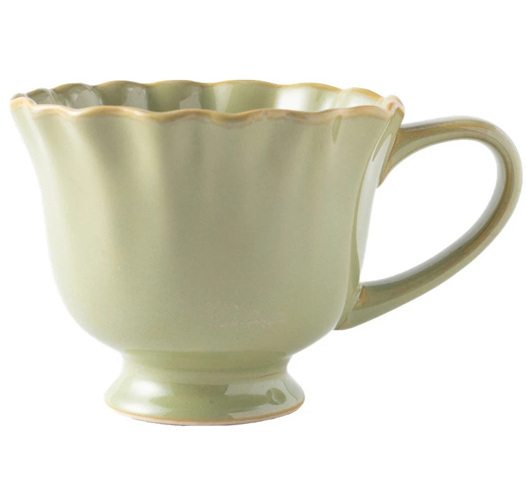 Wholesale bulk minion reactive glaze drinkware 400ml tea coffee cup ceramic mug with handle