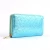 Wholesale Cheaper Bright Colors shinny PU Leather Women Long Clutch Sparkling zipper around Wallet for Ladies Girls