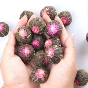 Wholesale Chinese Classic Handmade Blooming Tea Balls OEM Flowering Tea Organic Floral Bloom Tea