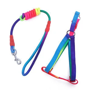 Wholesale colorful dog led leash harness pet accessories