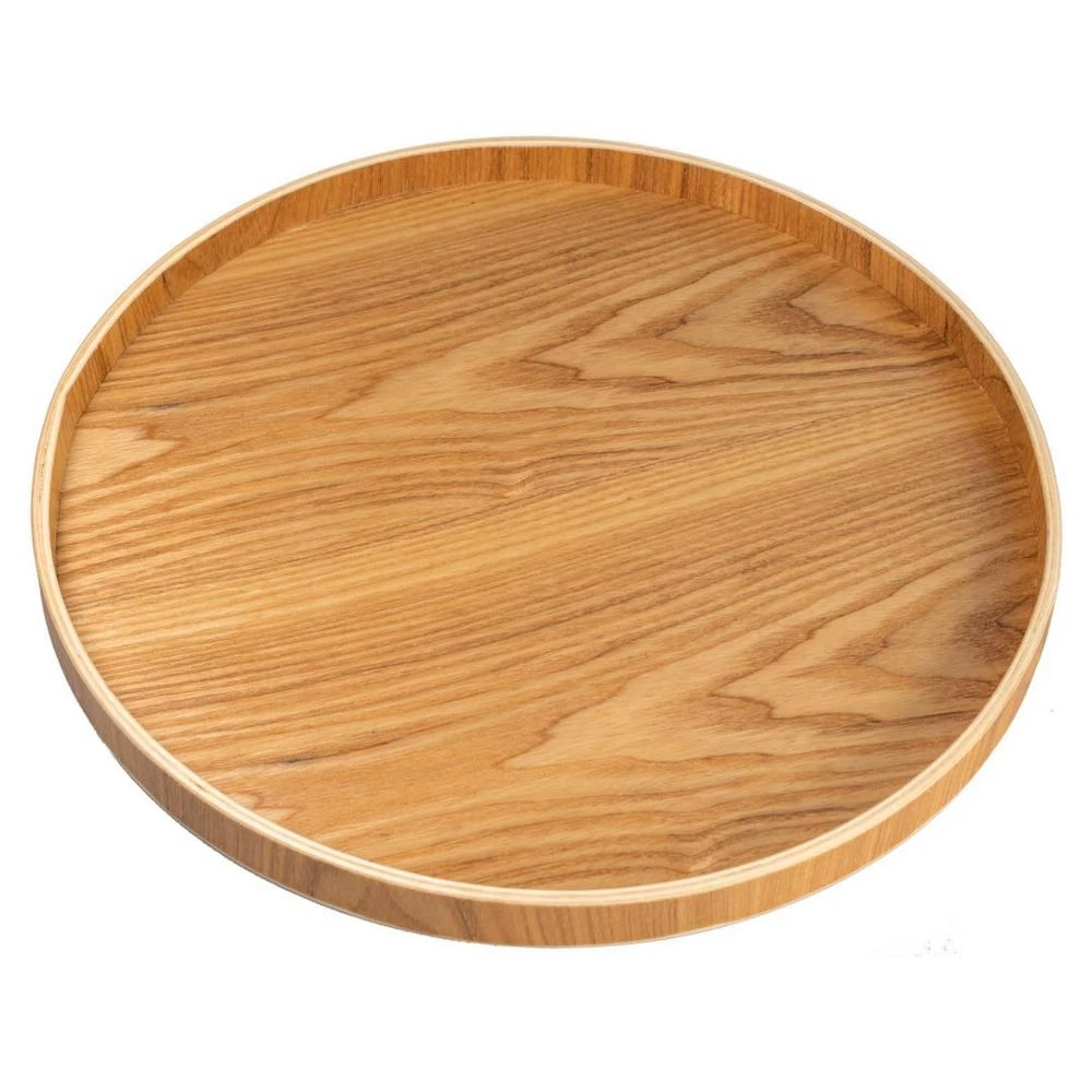 Wholesale Custom Color decorative Rustic Round Shape Wooden Small Tray Table Food Breakfast Serving Tray Tea Coffee Tray Wooden