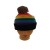 Import wholesale custom mens acrylic knitted rainbow beanie hats with pom pom from China