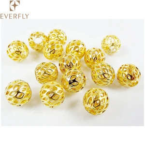 Wholesale Custom round brass metal spacer beads for Jewelry