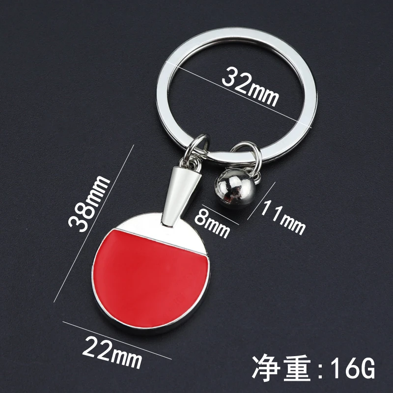 wholesale custom sports goods table tennis bat keychain and tennis ball keychain