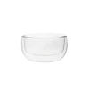Wholesale customized high  borosilicate microwavable double glass  bowls fruit salad bowls