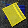 Wholesale Customized Pink Mesh Nylon Transparent See Through Document files Organizer Zipper Bag