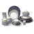 Import Wholesale Dubai luxury bone china dinnerware sets blue wall series blue ceramic dinner plate set porcelain dinner sets from Pakistan