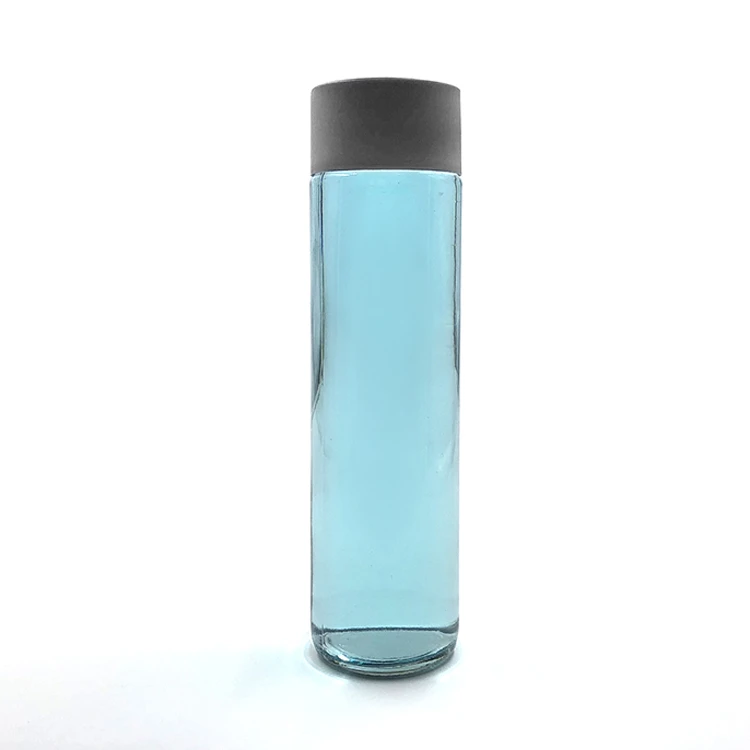 Wholesale empty clear tall 500ml voss drink glass water bottle