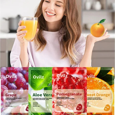 Wholesale Facial Mask Whiten Vitamin C Beauty Skin Care Mask Facial moisturizing Cucumber Sheet Face Mask
