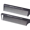 Wholesale Fine Tooth Hairdressing Heat Resistant Professional Carbon Fibre Plastic Rat Tail Parting Comb For Women