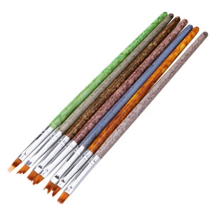 Wholesale flower design nail art gel acrylic paint brush pen set 7PCS