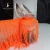 Import Wholesale high quality 20cm 30cm orange soft curtain 100% polyamide tassel fringe trim for dancing dress from China