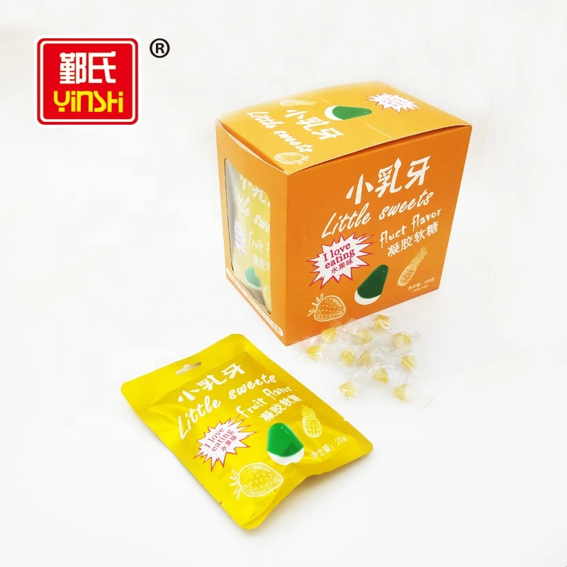 Wholesale Nice Packaging Drop Shape Fruit Gummy Candy from Chinese Manufacturer