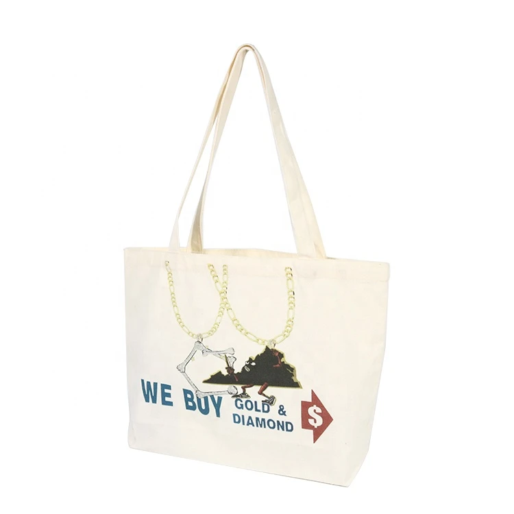 Wholesale Price Custom Print Heavy Bag Canvas Tote With Logo For Selling