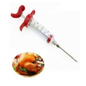 Wholesale Stainless Steel Needles Spice Syringe Marinade Injector Flavor Syringe Cooking Meat Poultry Turkey Chicken Bbq Tool