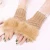 Import Women Fingerless Wrist Gloves Cute Faux Rabbit Fur Knitted Gloves Winter Thick Warm Knitted Warmer Driving Outdoor Mitten from China
