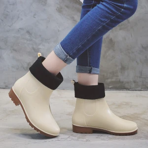 Women Rain Boots Ladies Rubber Boots Waterproof Shoes Boots Ankle