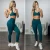 Import Women Seamless Bodybuilding Workout Gym Fitness Leggings and Tops Wholesale New Ribbed Sport Cloths Seamless Yoga Set from China