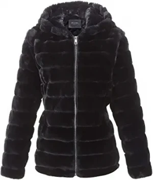 Womens Fashion Poncho Outerwear shaggy faux fur coat jacket