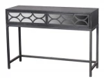 Wood Living Room Drawers  Chest Antique Mirror Cabinet Black Furniture Set