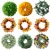 Import X181 Halloween pumpkin christmas rose peony flower wreath artificial ivy Maple leave Eucalyptus garlands Wreaths for front door from China