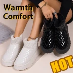 Xinyun Bean Stay Warm And Stylish With 2023 Luxury Black Soft Leather Fur Womens Winter Boots Ankle Height Waterproof Snow