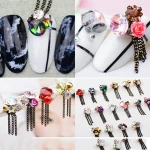 XULIN Japanese Nail Gem Stone 3D Nail Art Chain with Tassels for Other Nail Supplies
