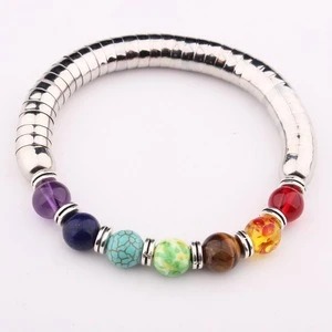 Yiwu Ruigang Jewelry Natural Stone 7 Chakra Beads Bracelet 2017 Wholesale Accessories