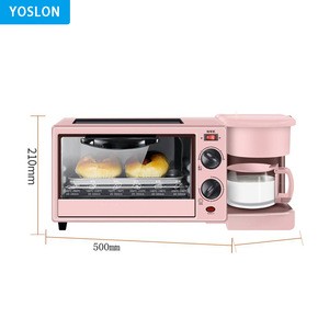 Yoslon Home use Multifunctional 3 in 1 Breakfast Makers Electric Coffee Toaster Braekfast Making Machine