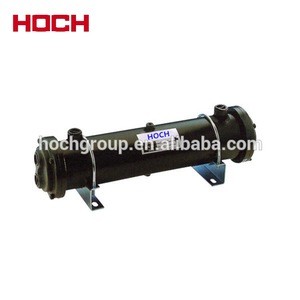Yuken type oil cooler, scraped surface heat exchanger shell and tube