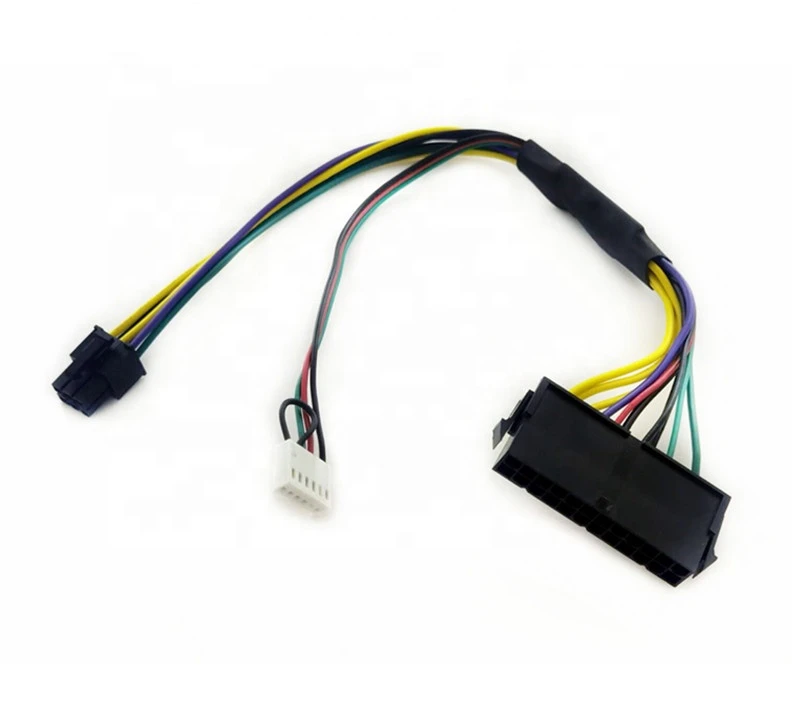Z220 Z230 ATX PSU Power Cable 30cm SFF Mainboard 24pin to 2 port 6pin PCI-e Adapter cable