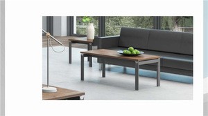 ZT082B-12 Modern Square Metal Leg Coffee Table Design Tea Meeting Table For Sale