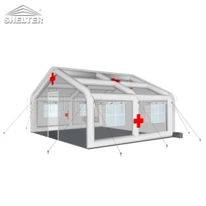 White PVC inflatable medical isolation tents for hospitals for Sale
