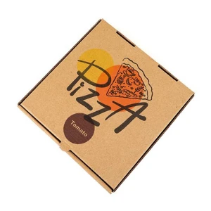 Eco-friendly Custom logo Various Size Corrugated packaging food box Paper Pizza Box