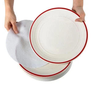 Soft White Felt Plate Dividers, 3 Sizes Round china Dish Storage Protectors Pads for Packing Stacking moving Cookware.
