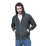 Unisex 100% Cotton Oversized Custom Logo Printing Hoodies With Zipper
