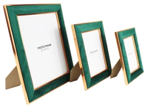 Green PS with golden MDF border Home Decor  Photo Frame for living room and bedroom