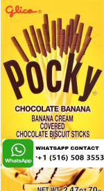 Glico Pocky Chocolate Banana Covered Biscuit Sticks 2.47oz.