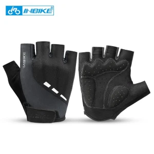 INBIKE Cycling Gloves 3MM Gel Pad Breathable Reflective Half Finger Biking Gloves