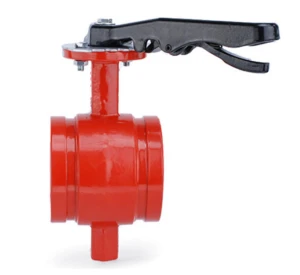 GROOVED BUTTERFLY VALVE WITH LEVER HANDLE
