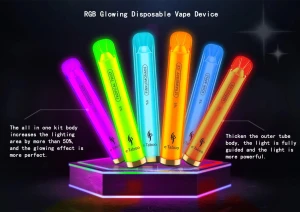 RGB Glowing disposable vape kit