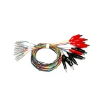 1.5mm DIN to Alligator Clip Test Leads 10-Piece Color-Coded for EEG EMG