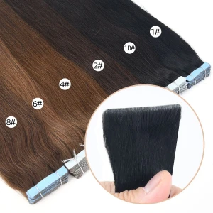 K.swigs 100%Remy Human Hair Luxury Invisible Pu Hand-Made Skin Tape Hair Extensions