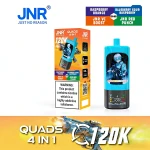 JNR Quads 4In1 120K Vape Smooth Flavor Factory Direct Wholesale