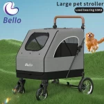 BELLO L01G Big Pet Cart Big Dog Cart Folding Large Space Carrying 55KG Out
