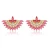 Import Wholesale Fashion Jewelry ~ Pink Fan Studs from Taiwan