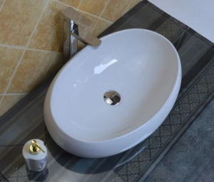 Sanitaryware Bowl Sink Above Over Counter Wash Basin Small Oval Fashionable Lady Use Washbasin