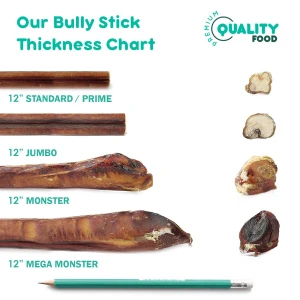 Odor Free, Natural Scented Bully Sticks, Dehydrated Bull Pizzle For Dogs
